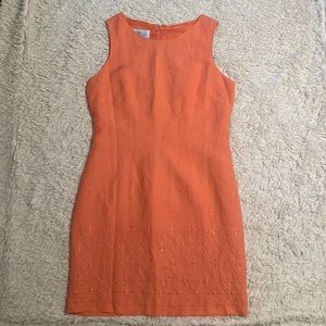 Bright Salmon Midi Dress